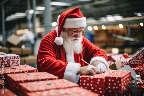 Santa's Gift Factory: Santa Claus at the Production Line