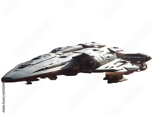 Interstellar spaceship for futuristic deep space travel or science fiction backgrounds AI generated 