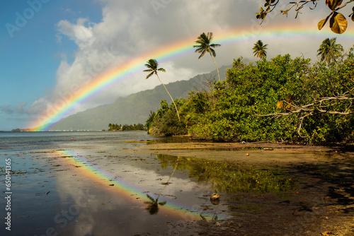 rainbow over the island of Moorea