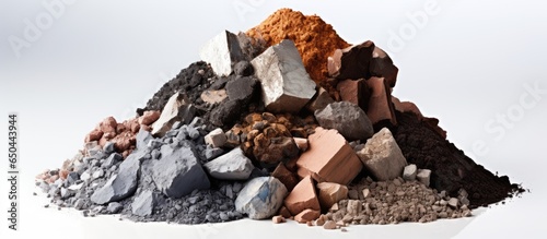 Cluster of rare minerals extracted from an earth mine