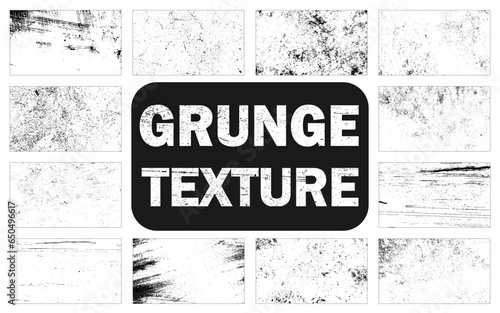 Set of black grunge overlay texture isolated on transparent background. Vector illustrator