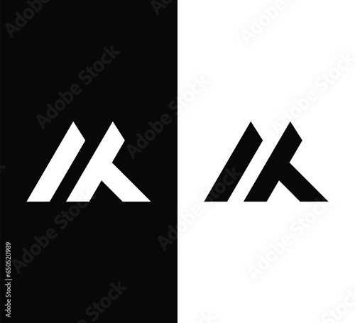 Monogram Letter MT Logo Design. Black and White Logo. Usable for Business Logos. Vector Logo Design Template