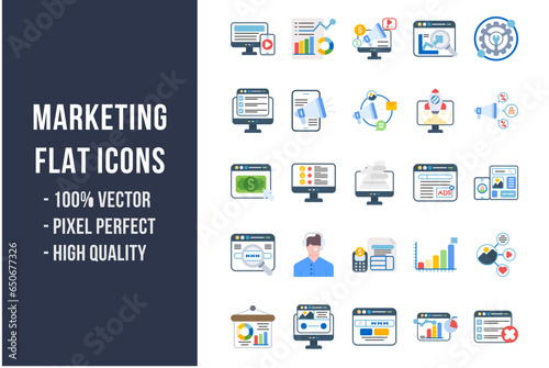 Marketing Flat Icons