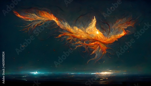 crysral glowing phoenix 3 flying over sea 15 light reflections on the sea surface 2 aerial 2 super detailed hyper realistic Shot on IMAX 70mm 22 Megapixels ar 169 s 650 q 2 no reds 