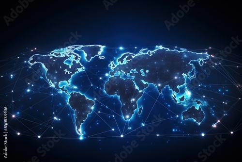 world map and global connection wallpaper.