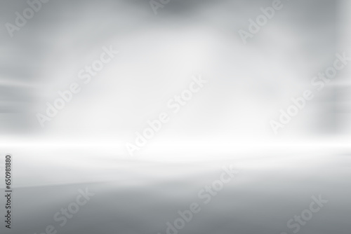 soft gray studio room background, grey floor backdrop with spotlight.