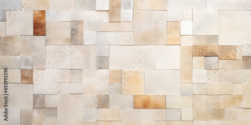 Textured Backdrop: A Marble Wall Adorned with Reclaimed Tiles Creates a Vintage Stonewall, Embracing the Weathered Beauty of Aged Architectural Detail