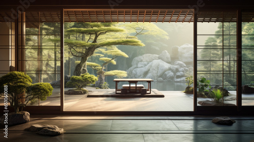 Minimalist Japanese Zen Retreat: An oasis of tranquility with Japanese-inspired decor, tatami mats, shoji screens, and an ambiance that promotes inner peace