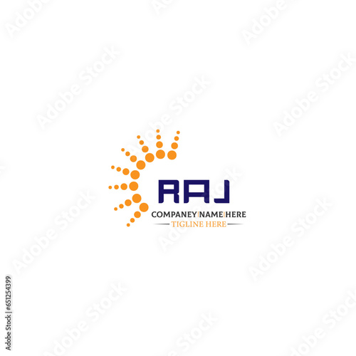 RAJ letter technology logo design on white background. RAJ logo. RAJ creative initials letter IT logo concept. RAJ letter design,RAJ. 
