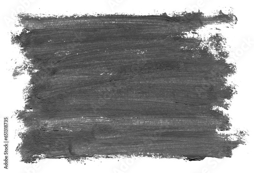 Black gouache paint texture. Gray grunge painting background with monochrome abstract brushstrokes.