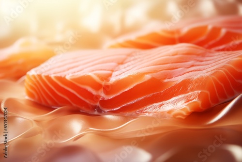 Appetizing salmon close-up. Background with selective focus