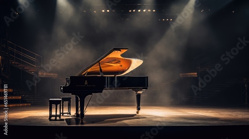 Piano on stage, AI generated Image