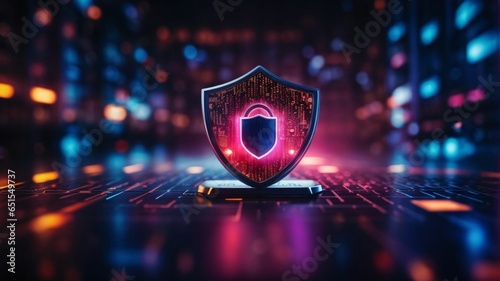 Cyber ​​security and data protection, internet network security, protect business and financial transaction data from cyber attack, user private data security encryption 