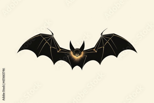 Halloween bat . Bat in flight. Wing flap
