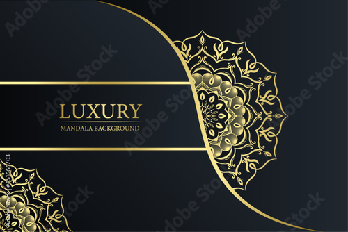 Luxury mandala background with golden arabesque pattern arabic islamic east style.