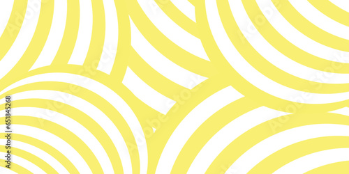 Yellow instant noodle, pasta and spaghetti texture with geometric wavy lines. 