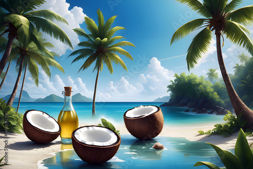 Generative AI: Tropical Paradise of Coconut Bliss