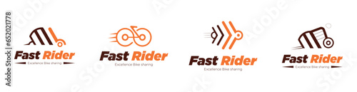 Creative beautiful world bike rider logo design