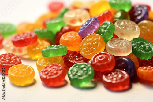 AI Generate A collection of chewy and fruity Fruit Gushers Candie