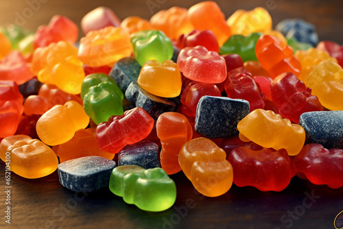 AI Generate A collection of chewy and fruity Fruit Gushers Candie