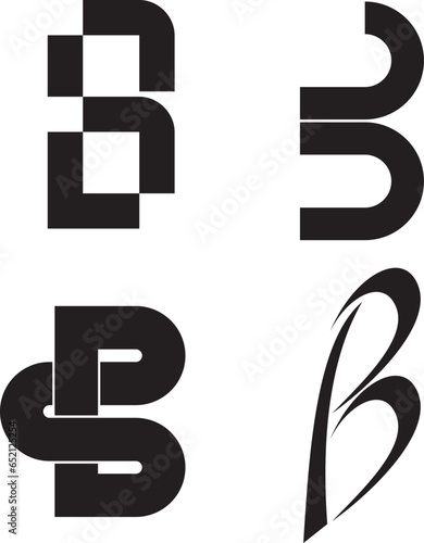 Alphabet letter initials logo template