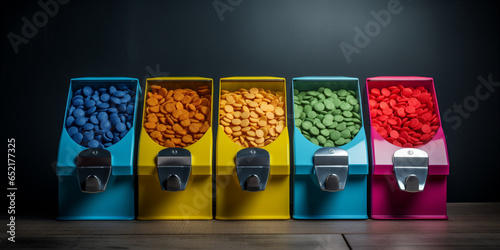 Color sorting machine for PET chips