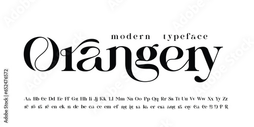 Luxury Serif Font in modern style, this typeface can be used for logos