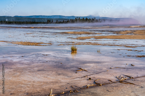 Toward Grand Prismatic Spring in Yellowstone National Park