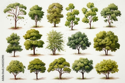 たくさんの木のイラスト,Generative AI AI画像