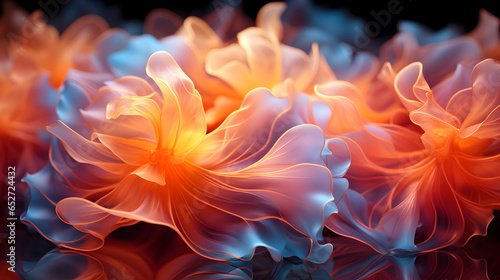 Abstract silk flowers pattern