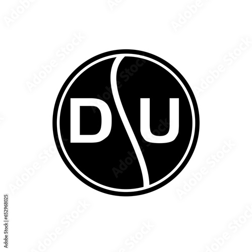 DU letter logo design on White background. DU creative initials letter logo concept. DU letter design. 