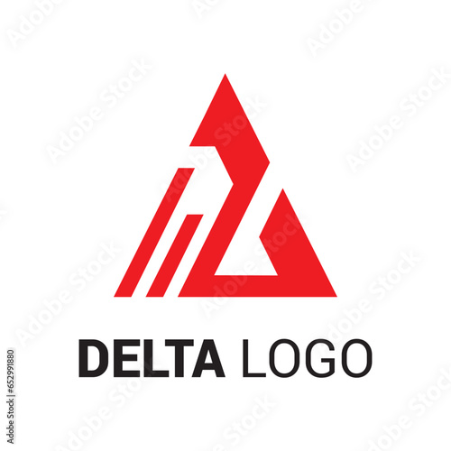 Triangle delta logo design vector