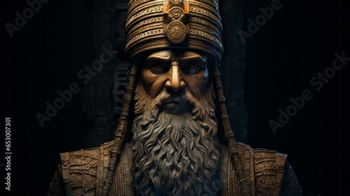 Portrait of king Hammurabi.generative ai 