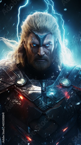 Thor - The nordic god of thunder.generative ai 