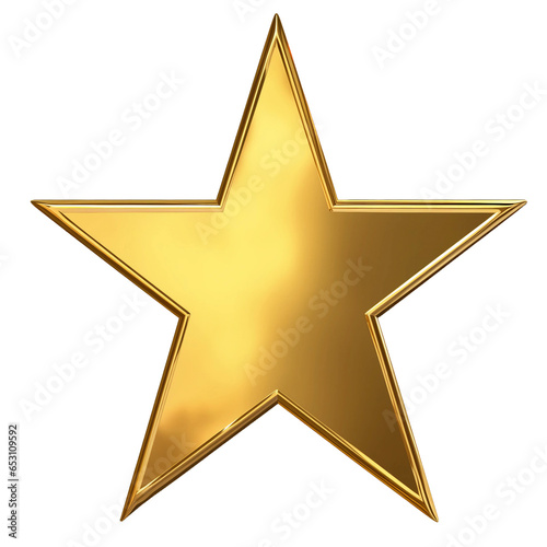 Hollywood star. isolated object, transparent background 