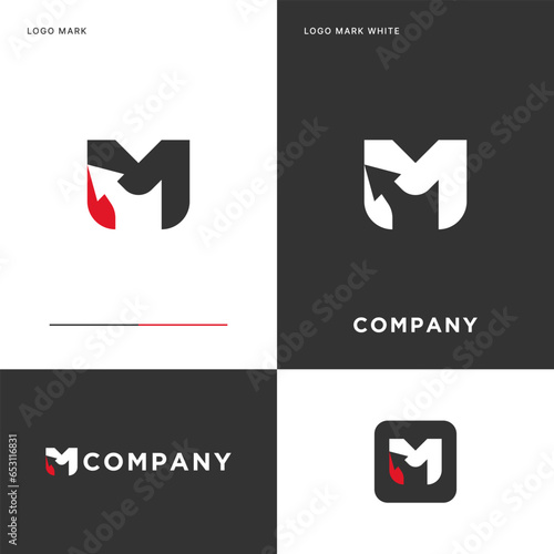 m Logo Vector Icon Illustration Design