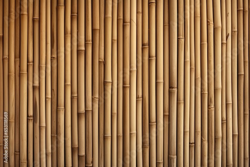 Natural bamboo background. Fence of the dry reeds