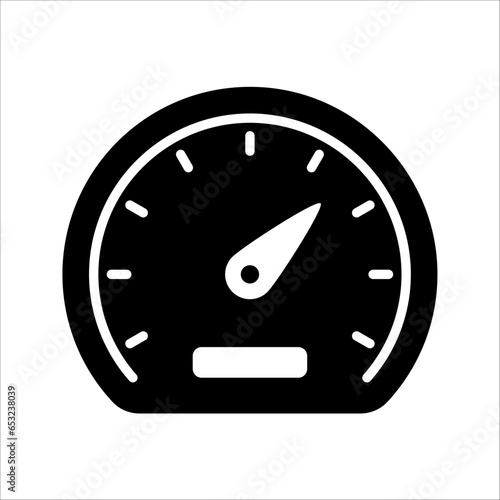 Speedometer icon. Miles per hour. Speed control. Acceleration indicator. vector illustration on white background.