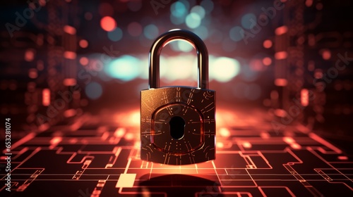 padlock symbol of information security