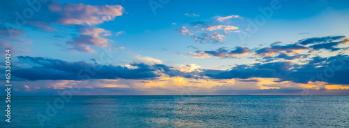 Late afternoon sky over the Gulf of Mexico from Venice Beach in Venice Florida USA