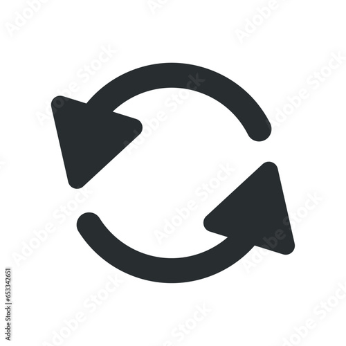 black sync icon vector illustration