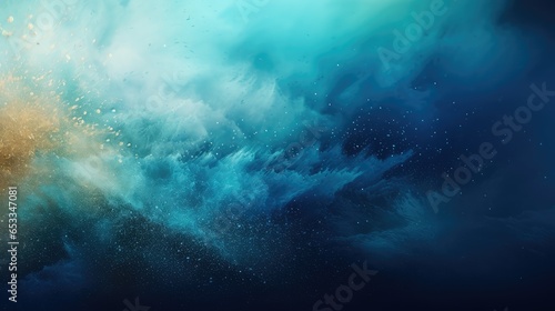 magic dust blue particles illustration effect abstract, glitter texture, bokeh glow magic dust blue particles