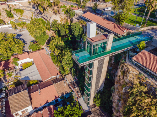 Elevator from the embankment to the street and the observation deck Antalya Kaleici Panoramic Elevator