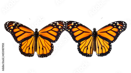 butterfly collection, transparent background PNG, danaus species