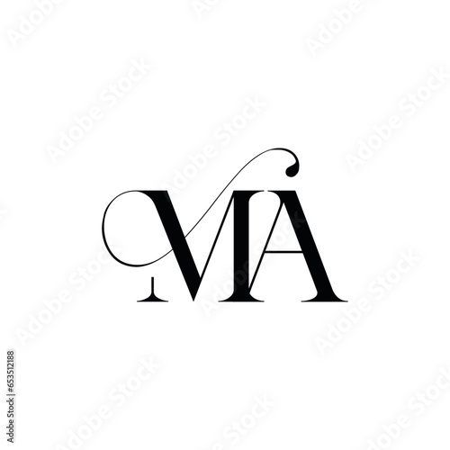 MA Initial Letter Monogram Logo Vector Design