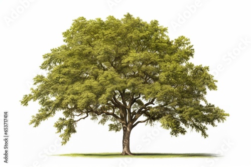 Isolated American elm tree. Generative AI