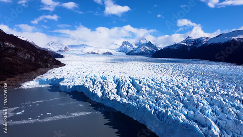 Los Glaciares National Park at El Calafate at Patagonia Argentina. Stunning landscape of iceberg in Patagonia. Perito Moreno Glacial. Patagonia landscape. Travel destination of El Calafate Argentina.