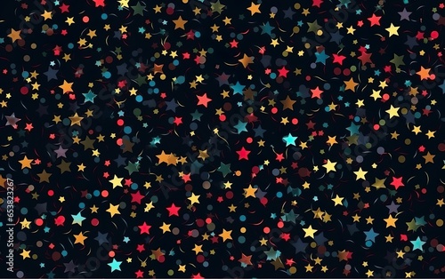 Seamless confetti stars background for Christmas time