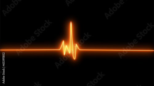 Cardiogram cardiograph oscilloscope screen blue illustration background. Emergency ecg monitoring. Blue glowing neon heart pulse. Heartbeat. Electrocardiogram