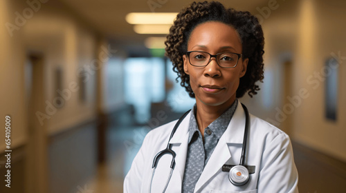 A portrait of a professional woman excelling in the medical field – a doctor